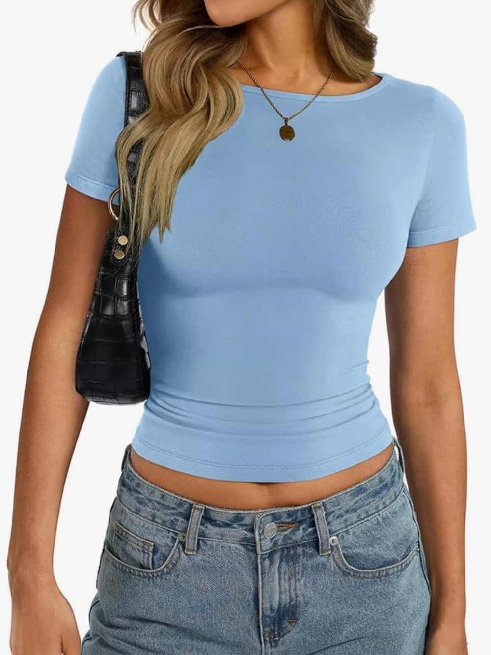Easy Gala Blue Crew Neck T Shirt